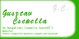 gusztav csepella business card